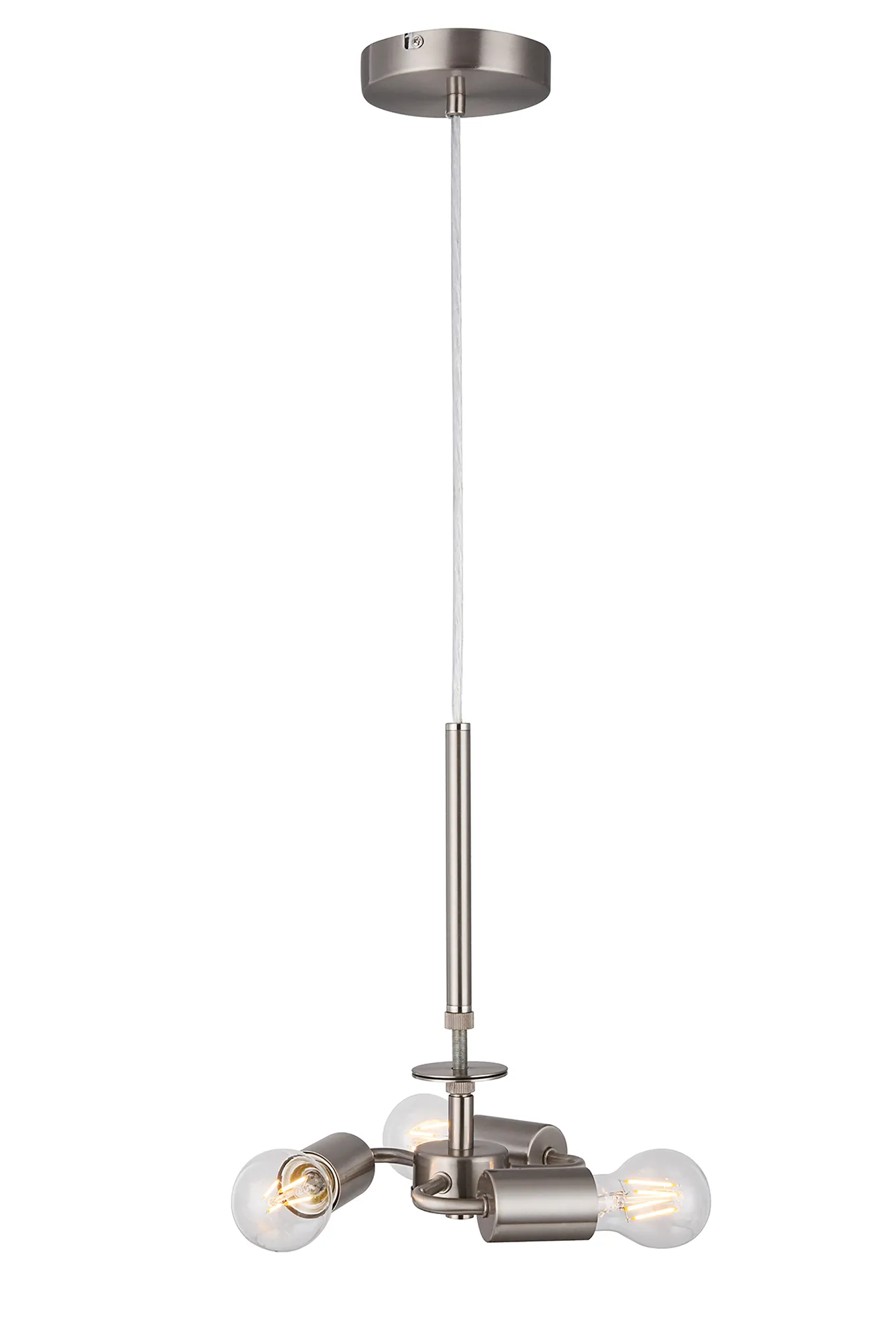 Baymont Pendant 3 Light Satin Nickel D0341  Deco Baymont SN